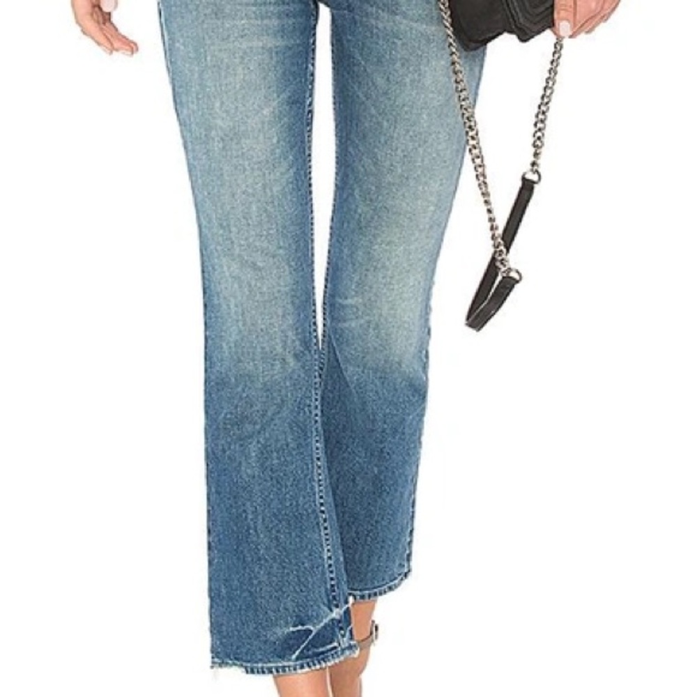 MOTHER Blue Flare Wide Leg Jeans